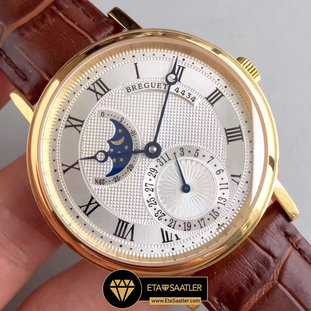 Breguet Classique MoonPhase 3300 Sar Alt n Kasa Beyaz Kadran ETA