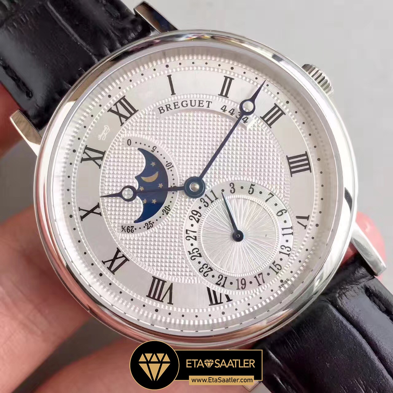 Breguet Classique MoonPhase 3300 elik Kasa Beyaz Kadran ETA